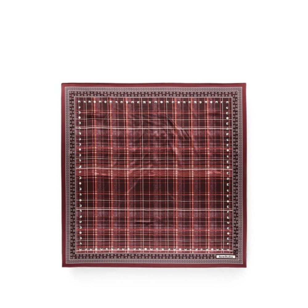 Acne Studios Women Checked Silk Scarf